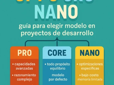 GPT-5 Pro, Core y Nano: guía para elegir modelo en proyectos de desarrollo
