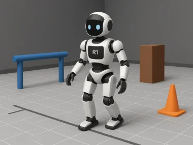 Simulación ROS2 del robot humanoide Unitree R1 en entorno de pruebas